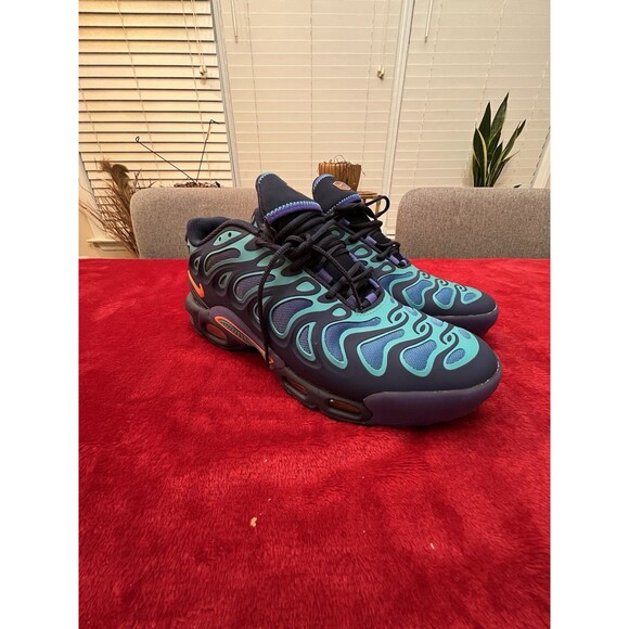 Men Nike Air Max Plus Drift Running Shoes Size 9 Navy Blue Orange FD4290 400 - Picture 3 of 16